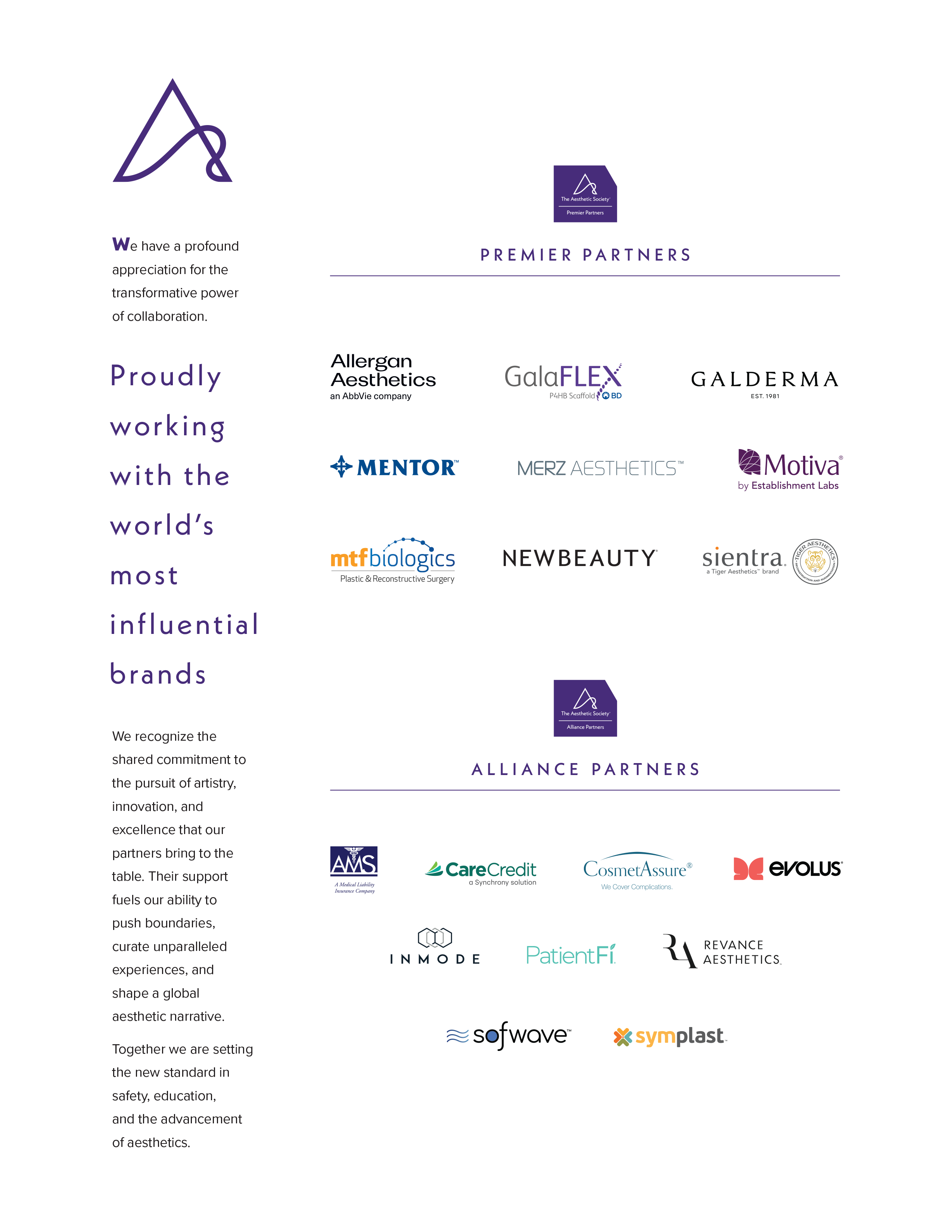 The Aesthetic Society's Industry Partners